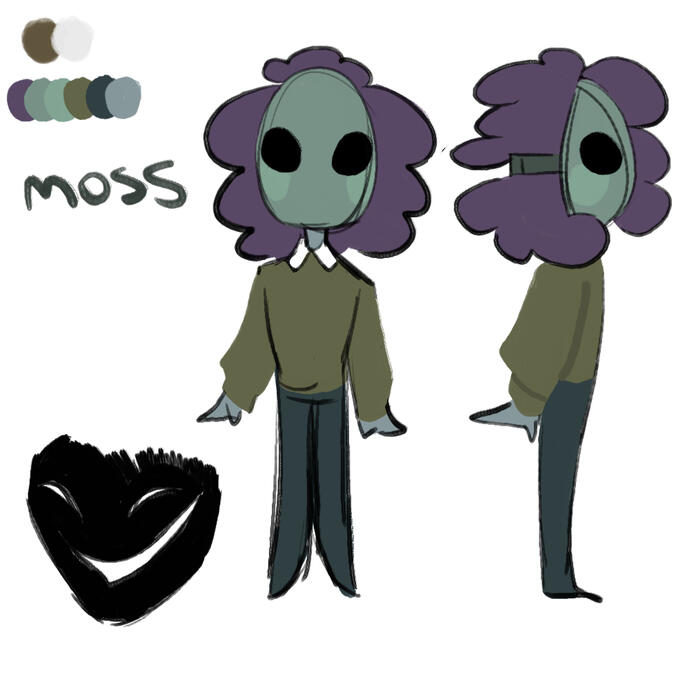 My 2D Animation Moss Character Design